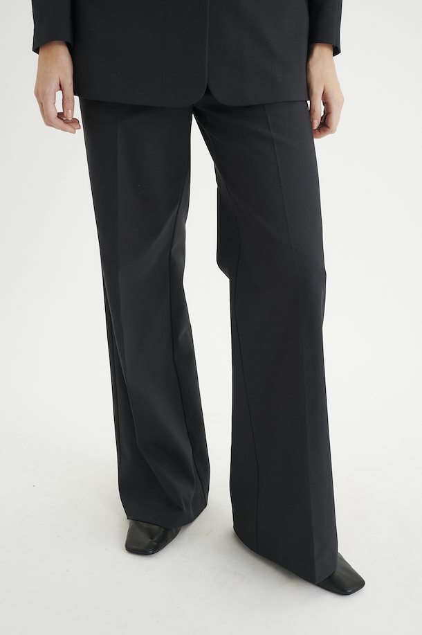 Black ZellaIW Wide bukser InWear – Køb ZellaIW Wide bukser fra 32-44 her