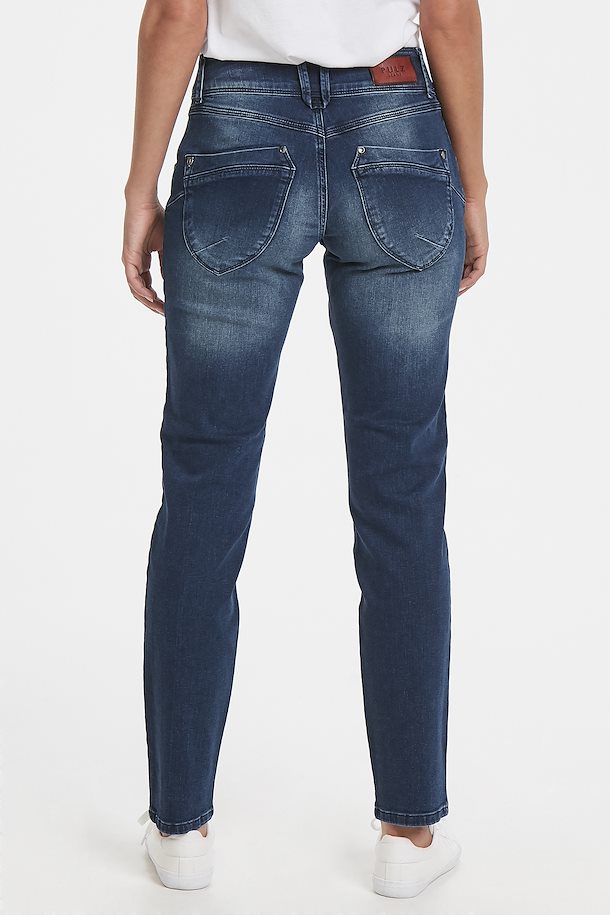 Dark blue denim PZStacia Curved Skinny Jeans fra Pulz Jeans – Køb Dark blue denim Curved Skinny Jeans fra 25-34 her