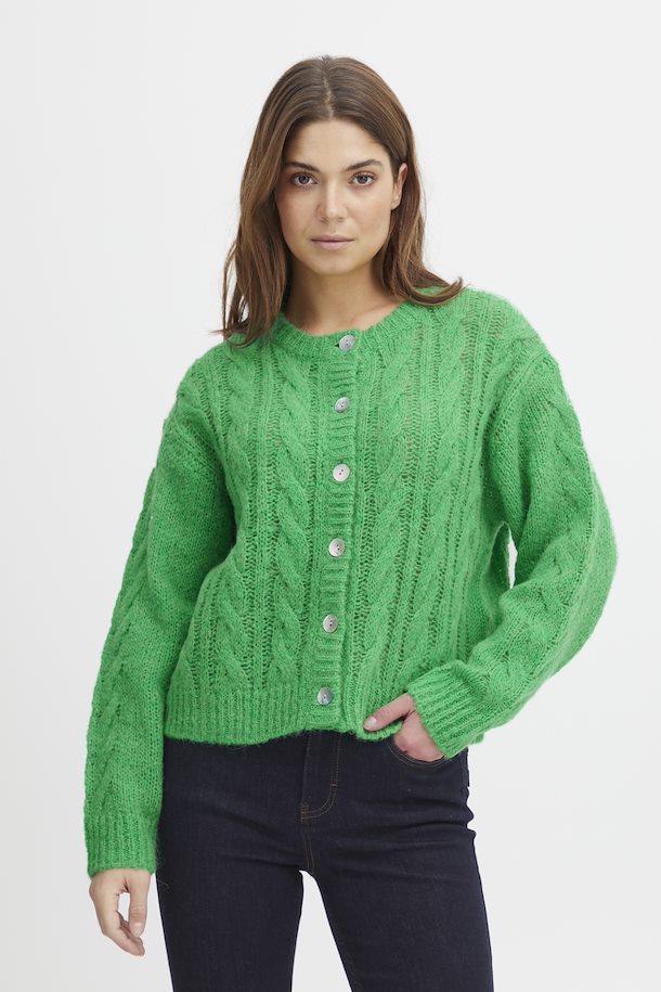 Fern Green Strikcardigan Pulz Jeans – Køb Green Strikcardigan fra str. XS-XXL her
