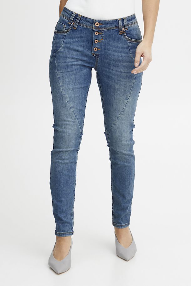 Medium blue PZRosita Ankle Jeans fra Pulz Jeans – Køb Medium blue denim PZRosita Ankle Jeans